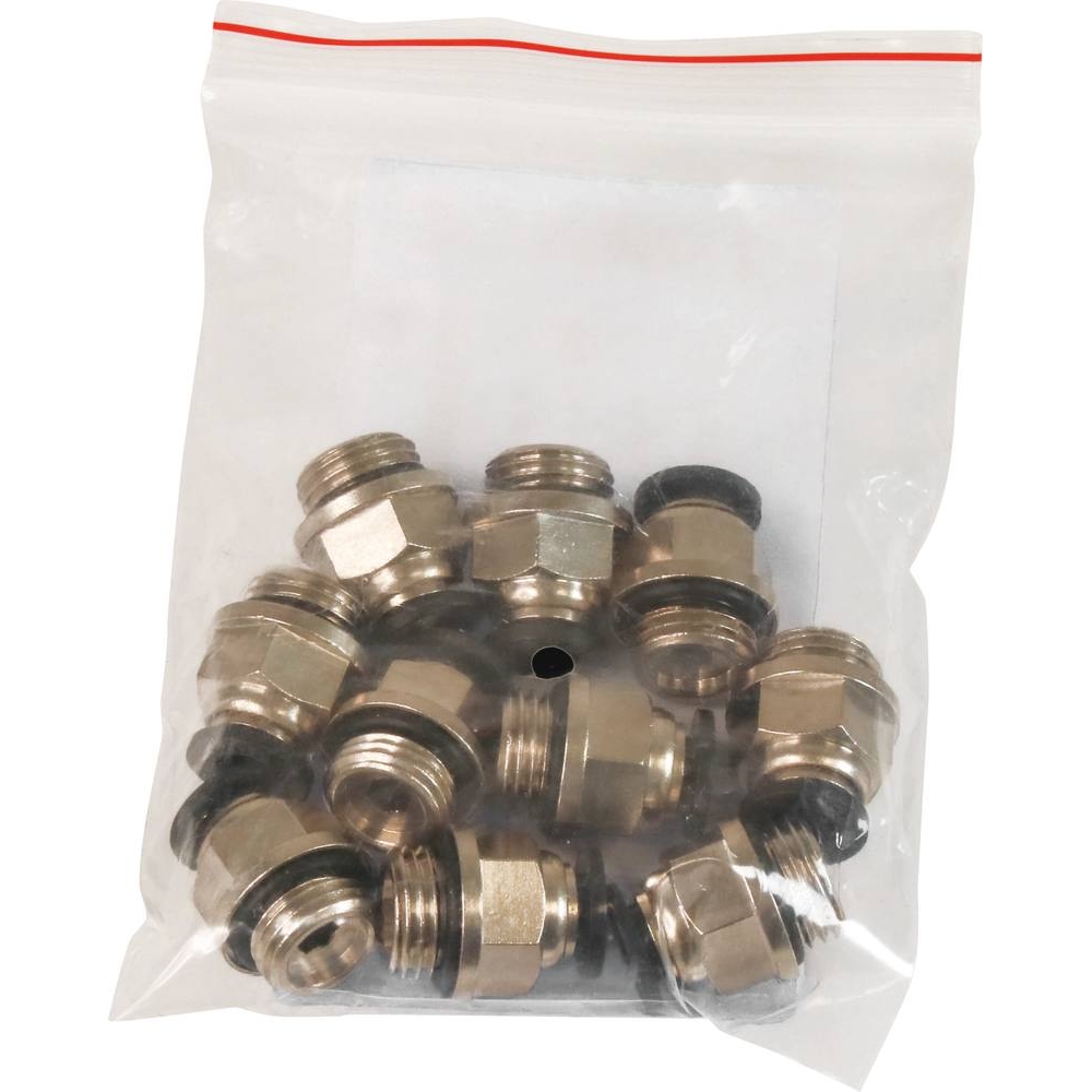 Raccord instantané métallique droit mâle cylindrique 1/4