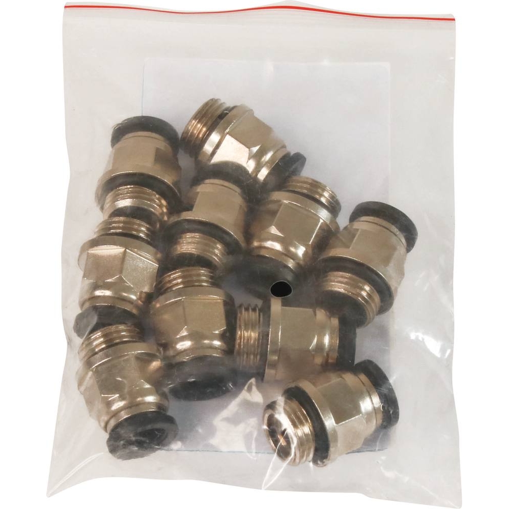 Raccord instantané métallique droit mâle cylindrique 1/4