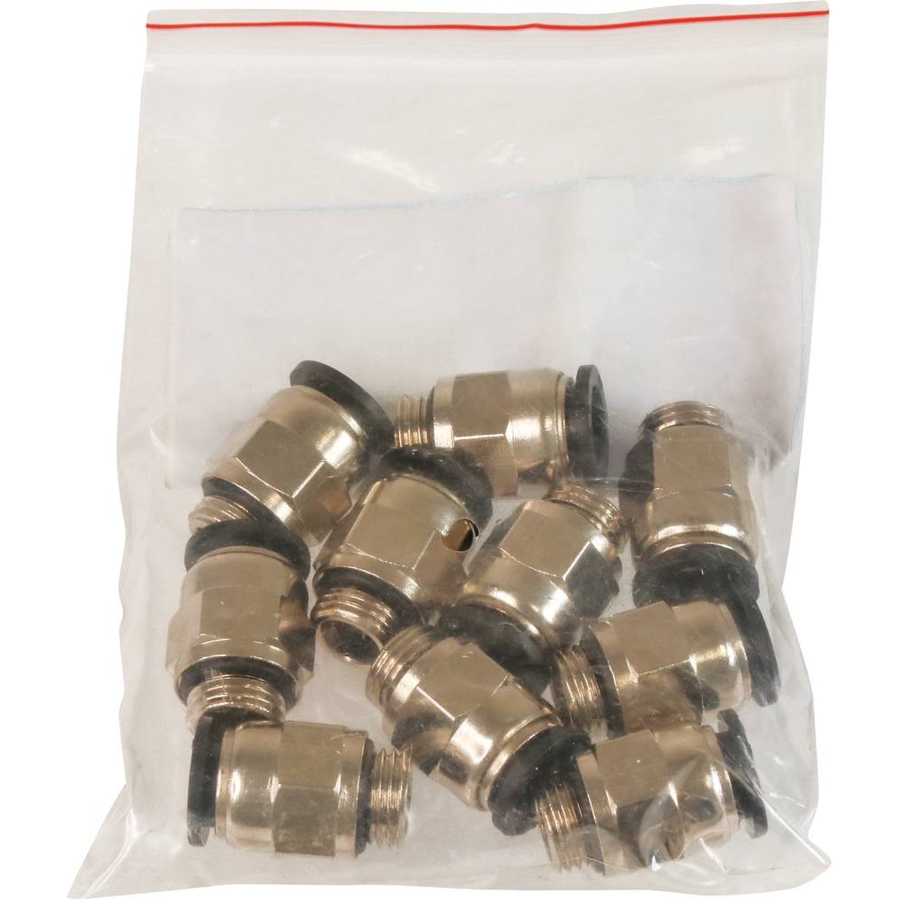 Raccord instantané métallique droit mâle cylindrique 1/4