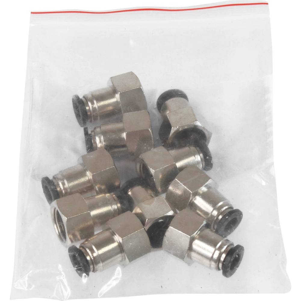 Raccord instantané métallique droit femelle cylindrique 1/4