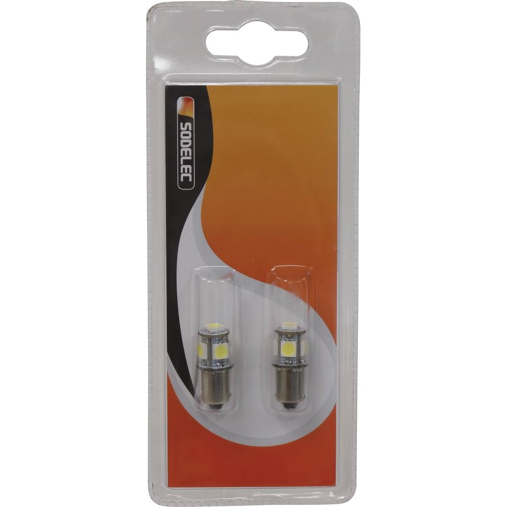 Ampoule témoin LED 12V 1,5W BA9s - de 2 pcs SODELEC - 02014