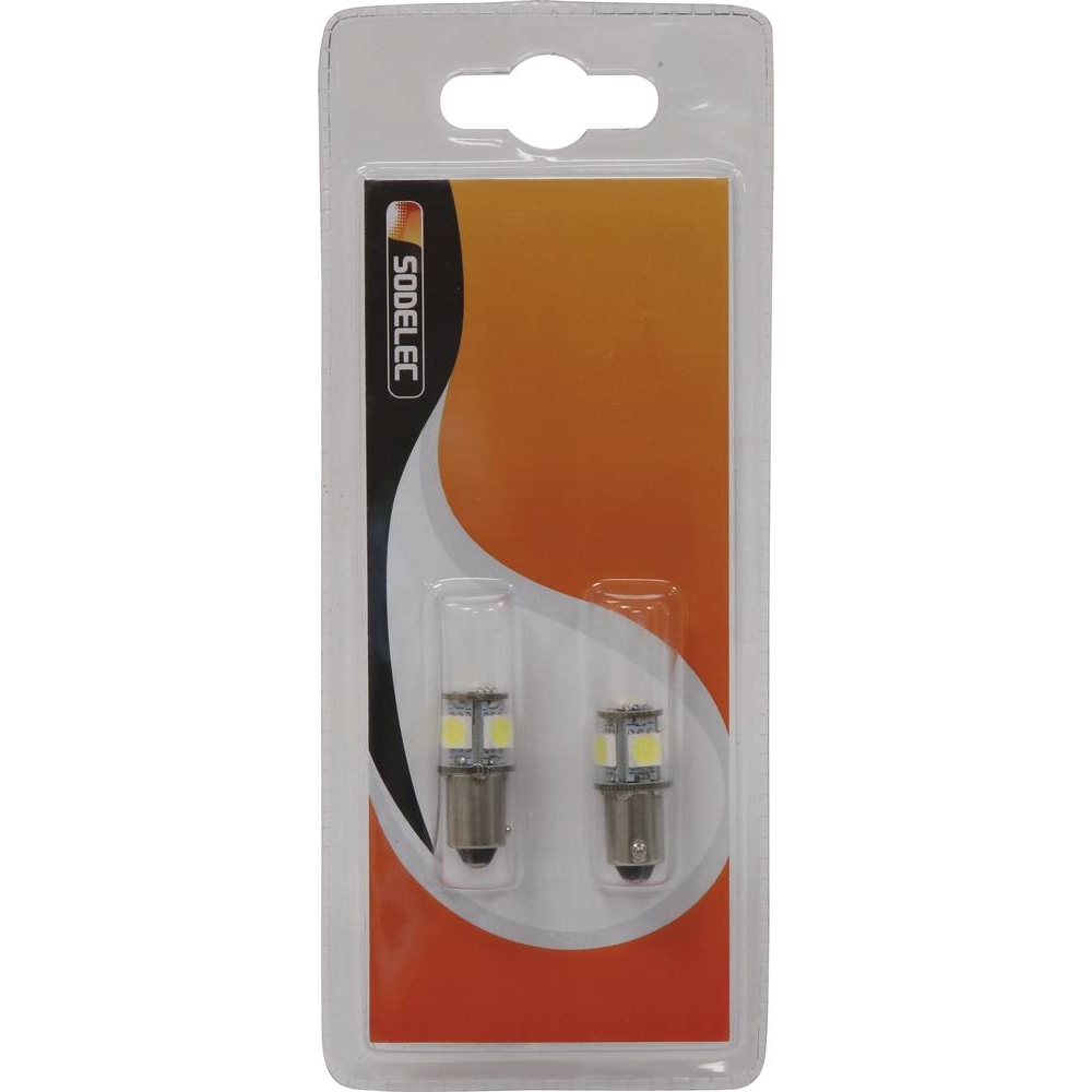 Ampoule témoin LED 12V 1,5W BAY9s - de 2 pcs SODELEC - 02019