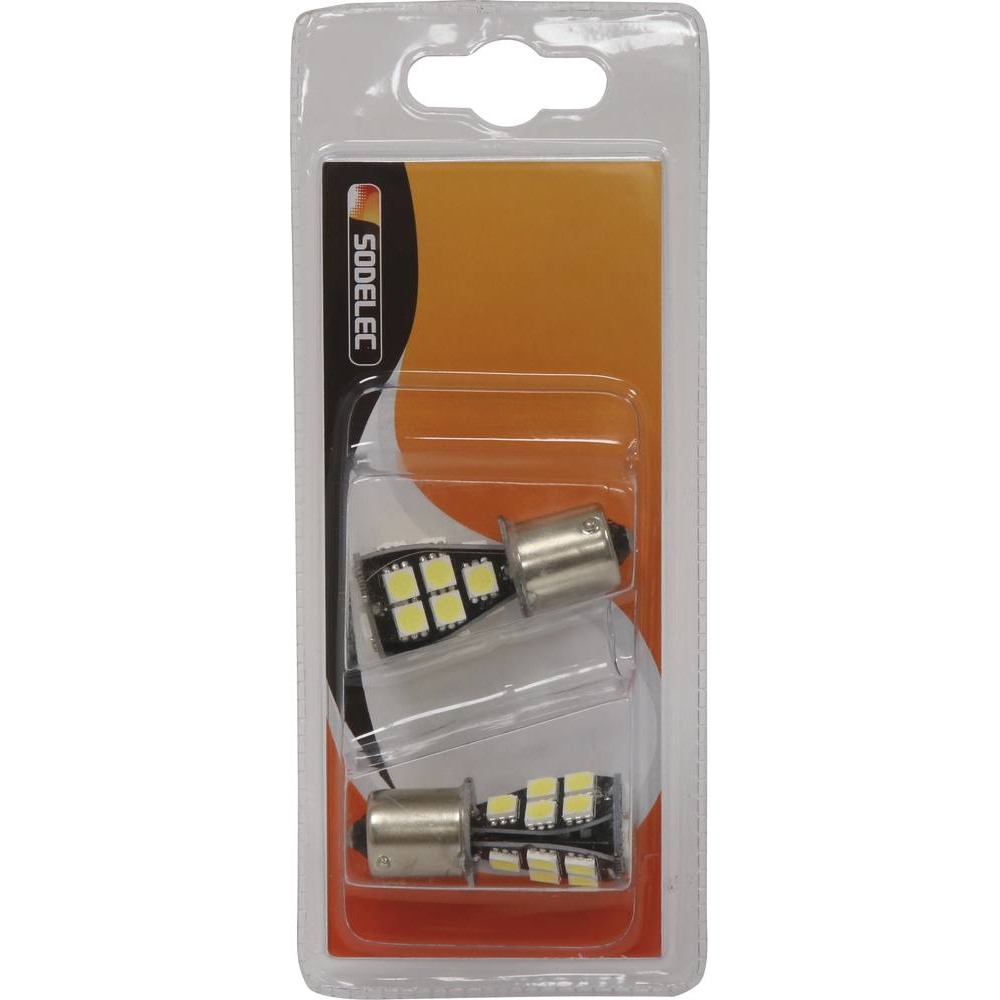 Ampoule poirette LED 12V 3W BA15s - de 2 pcs SODELEC - 02071