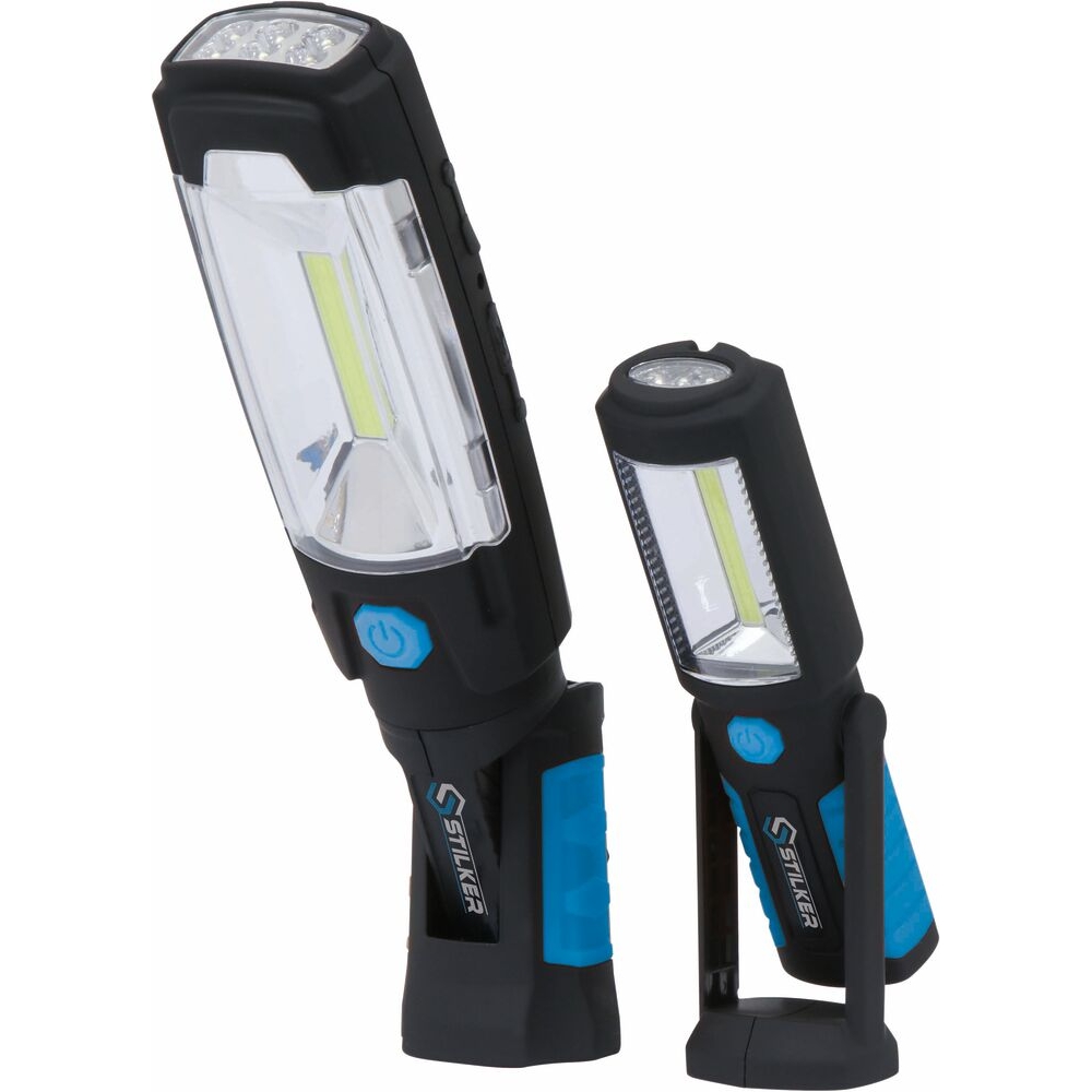 Baladeuses LED 280 lumens+180 lumens articulées rechargeables - de 2 pcs STILKER - 02164