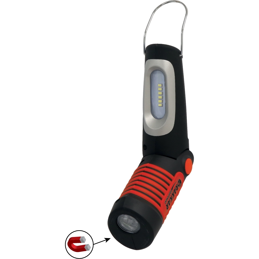 Baladeuse d'atelier LED 300 lumens articulée rechargeable DRAKKAR - 02255