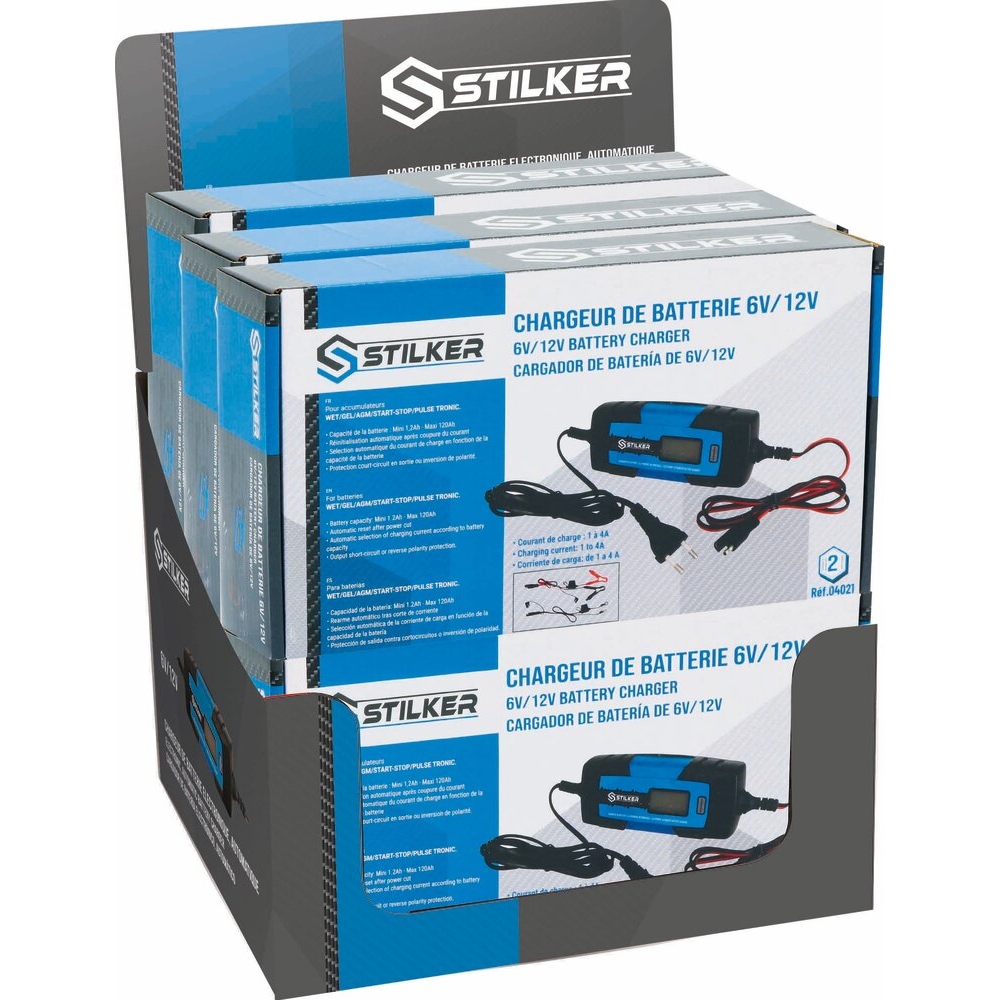 Chargeur électronique automatique 6/12V 4A 60W STILKER - 04021
