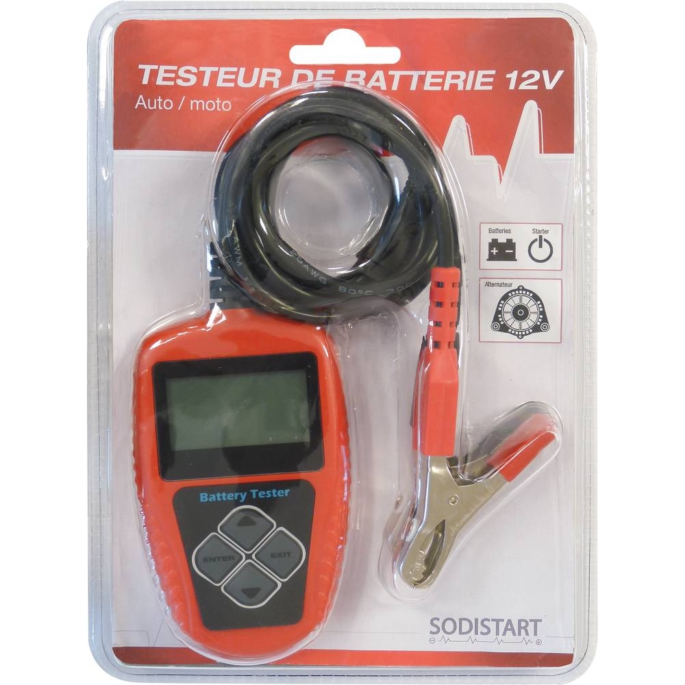 Testeur de batterie digital 12V test de charge/démarrage STILKER - 04033