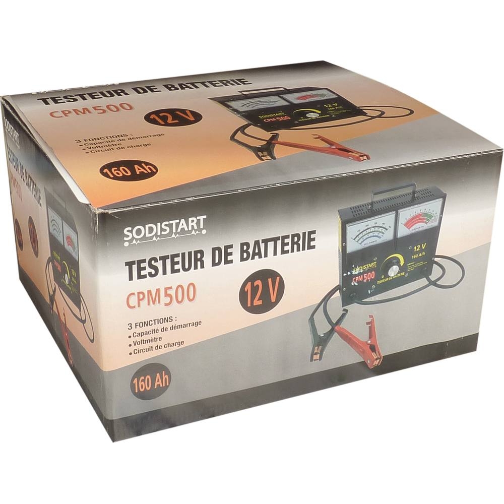 Testeur de batterie 12V 160Ah test de charge/démarrage/alternateur SODISTART - 04060