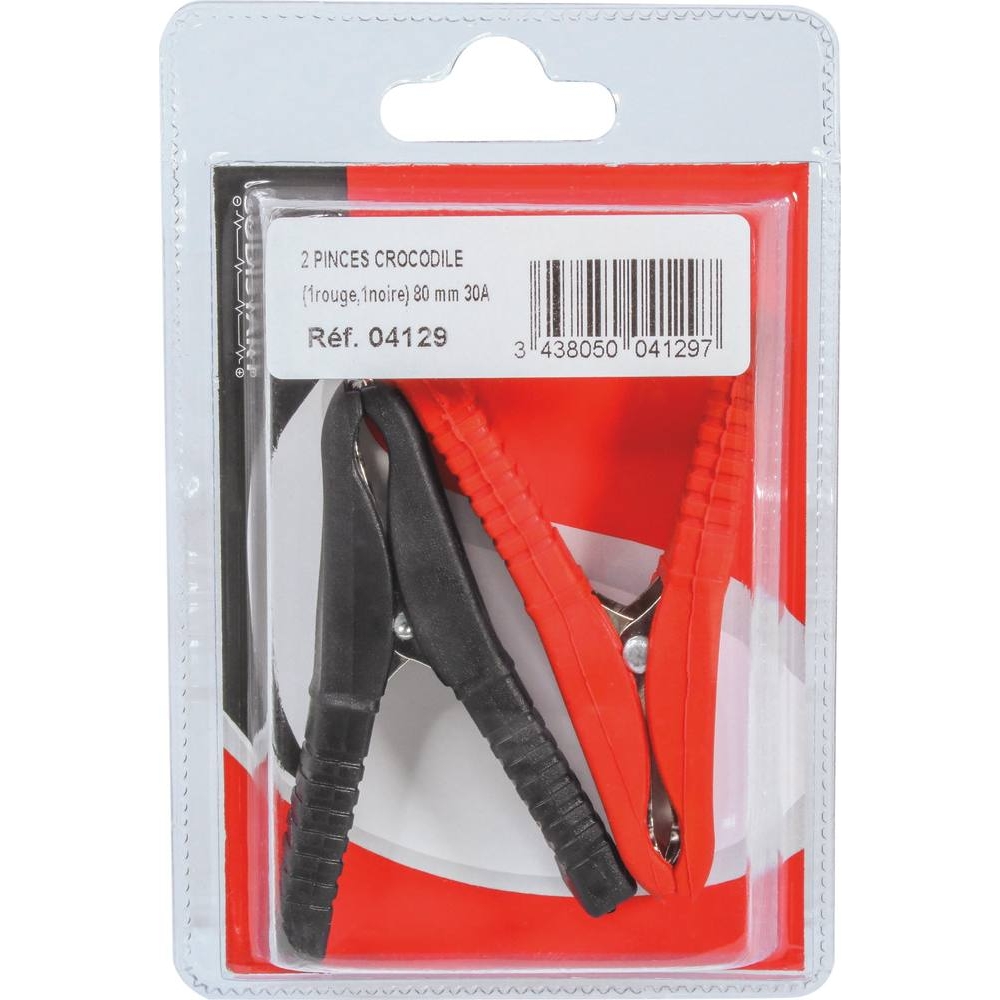2 PINCES CROCODILE 30A 80MM/coque - SODISTART - 04129