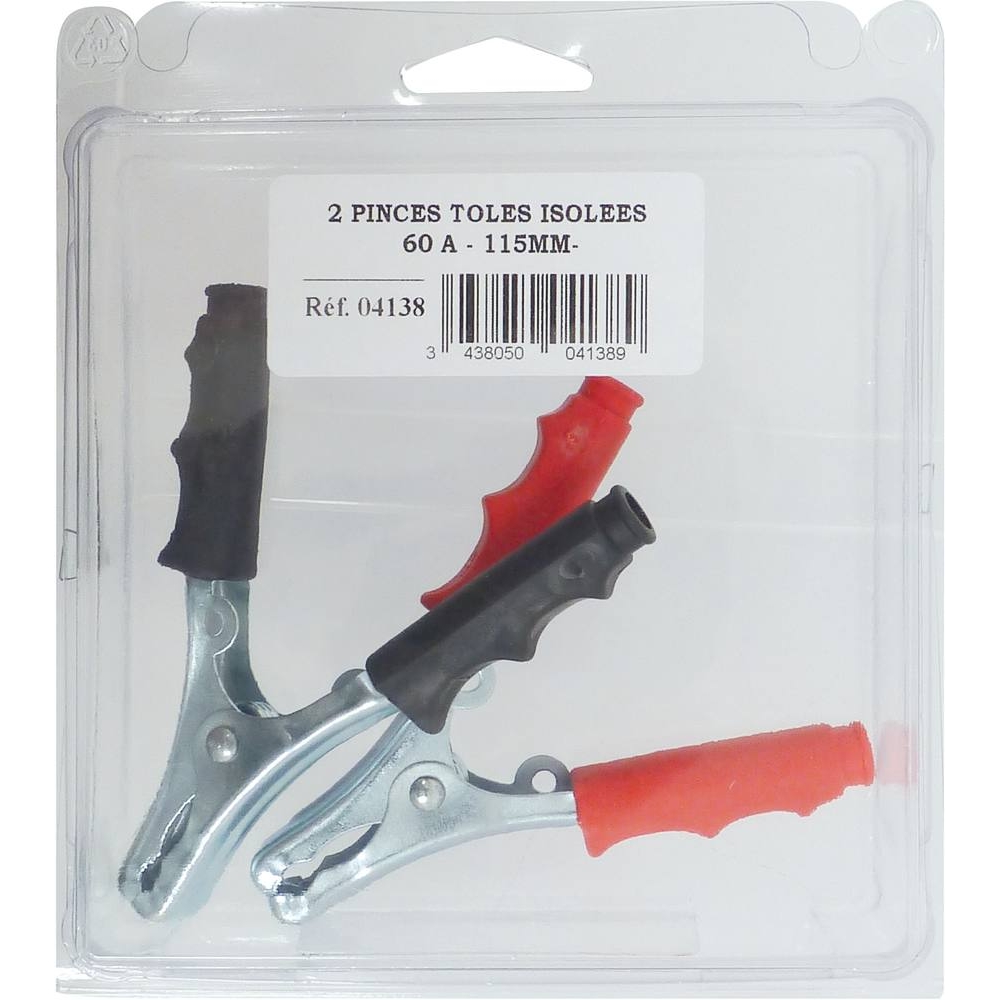 Pinces tôle 60A 115mm rouge/noire - STILKER - 04138