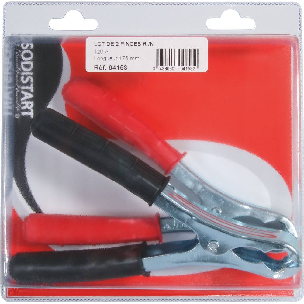 Pince tôle 120A 175mm rouge/noire - STILKER - 04153