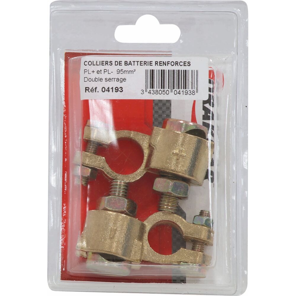 Colliers de batterie PL double serrage renforcé 95mm²/pôle 