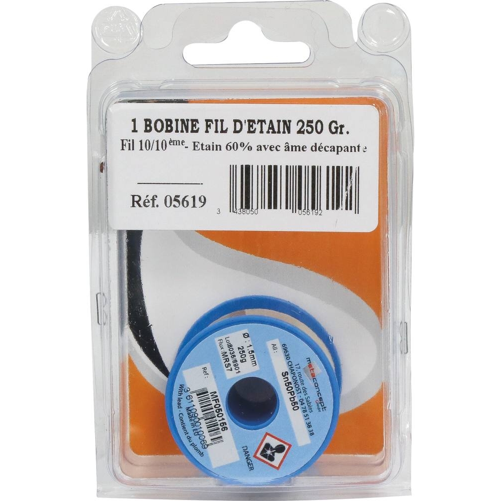 Fil d'étain 50% 1,5mm - bobine de 250g en METACONCEPT - 05619