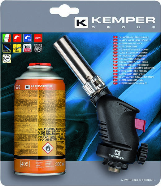 Lampe a souder allumage auto avec cartouche gaz 300ml GCE CHARLEDAVE - 05692