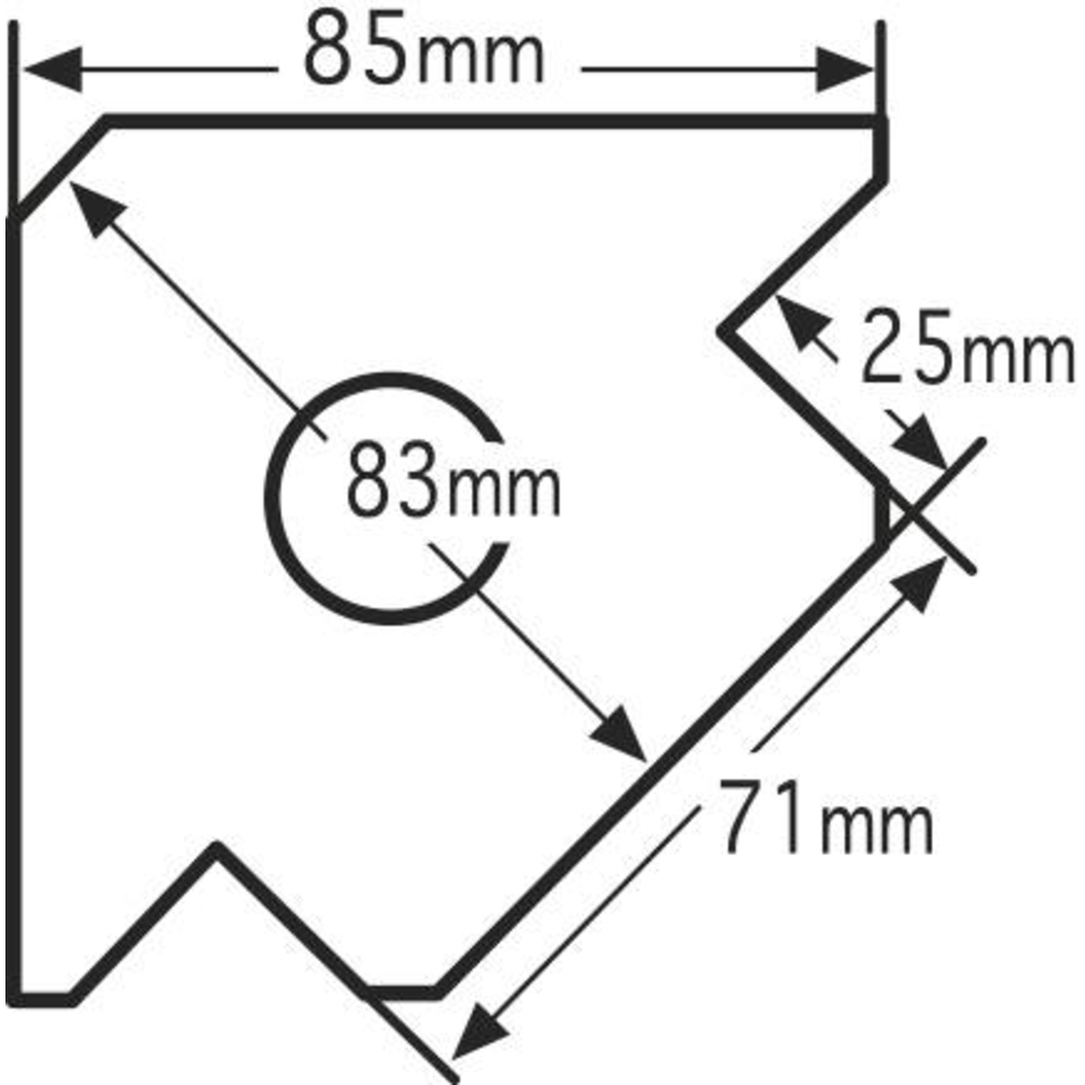 Equerre magnétique 85x15mm DRAKKAR - 05770
