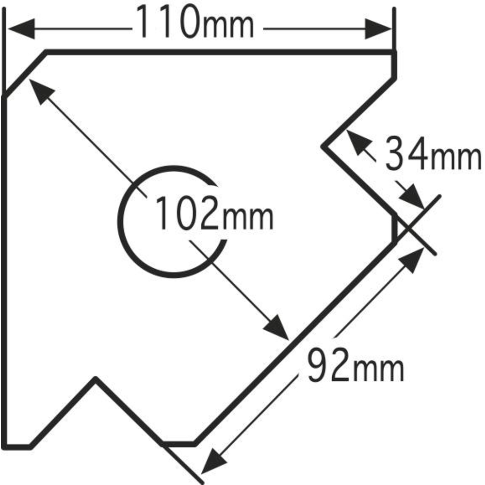 Equerre magnétique 110x17mm DRAKKAR - 05772