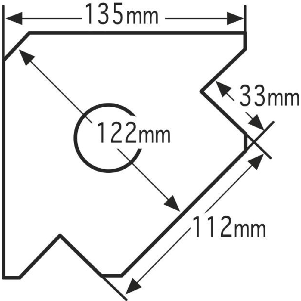 Equerre magnétique 135x24mm DRAKKAR - 05774