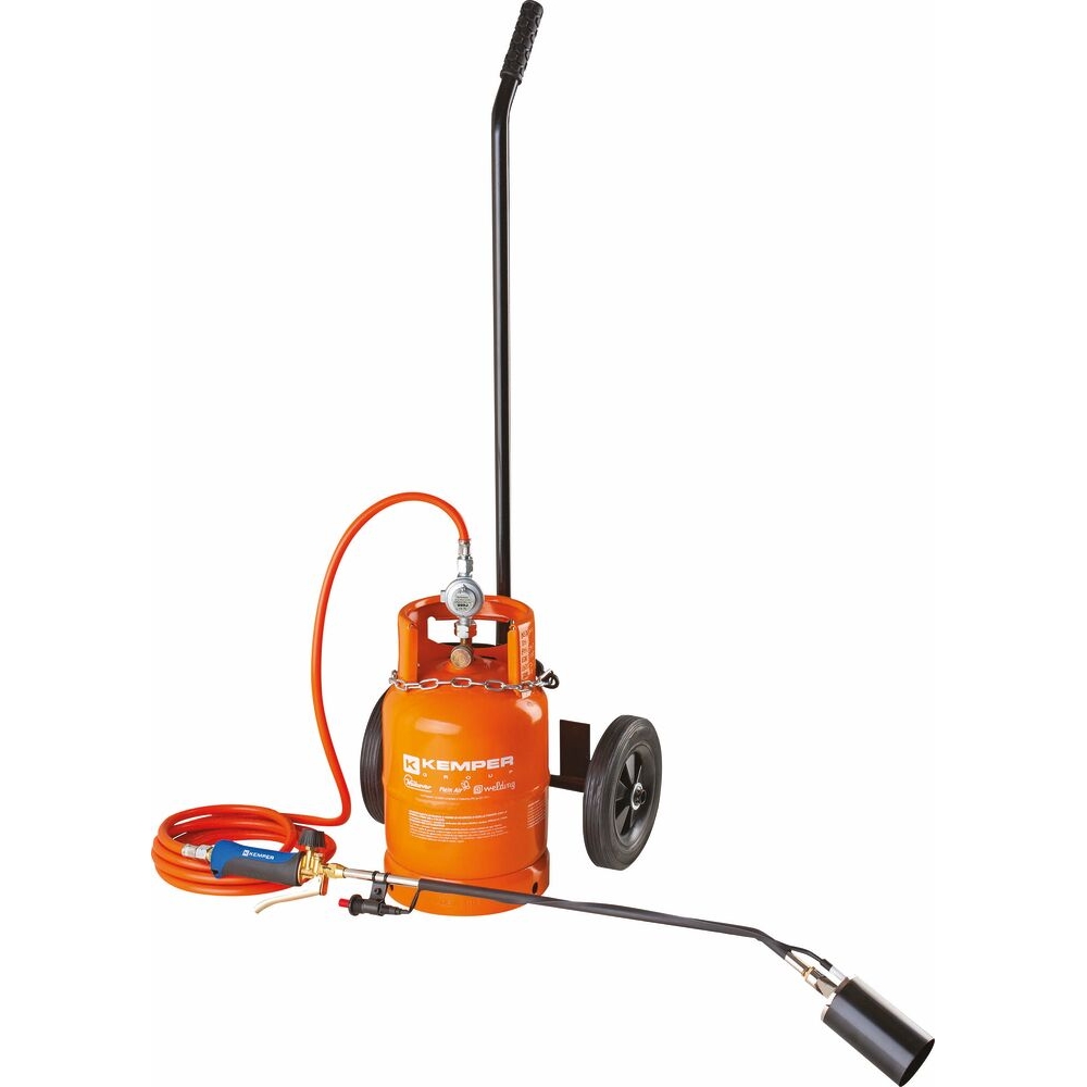 Désherbeur thermique sur chariot avec 5m de tuyau et détendeur KEMPER - 05795