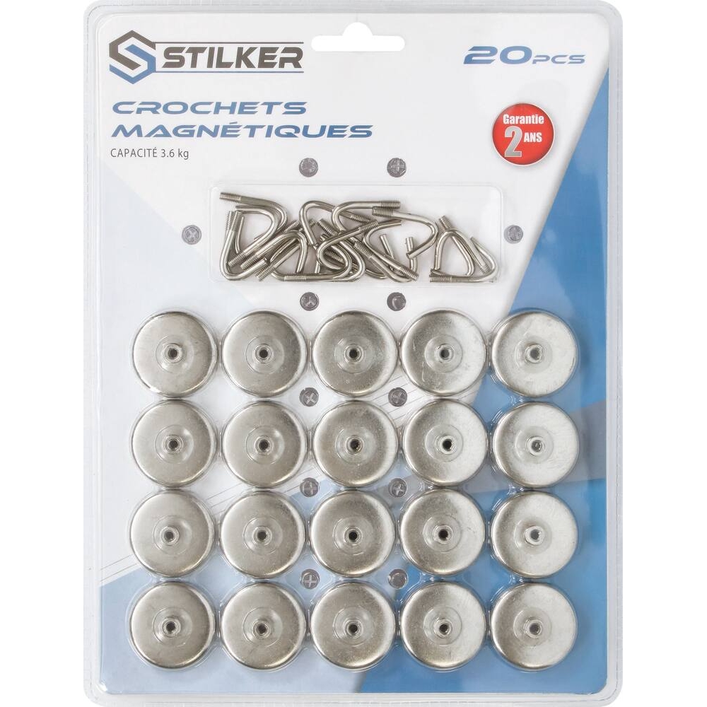 Support magnétique à crochet - 20 pcs STILKER - 05856