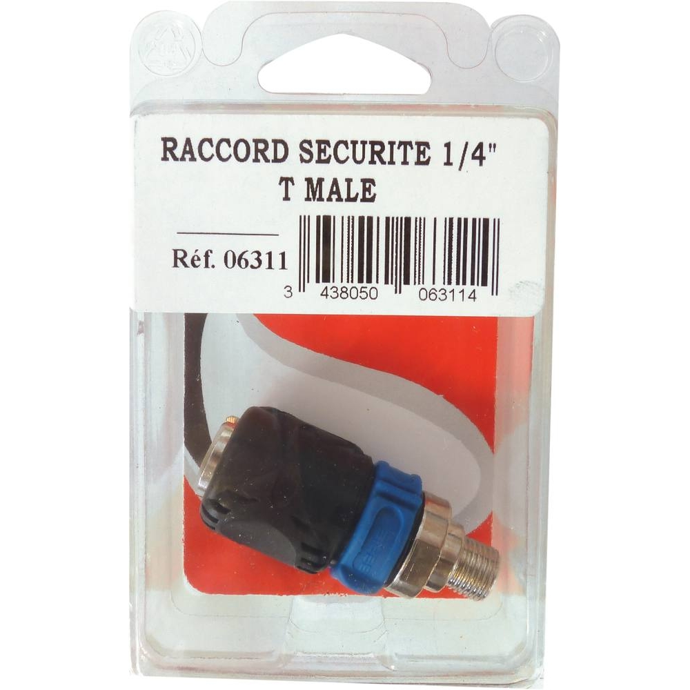 Raccord rapide femelle de sécurité universel filetage mâle 1/4