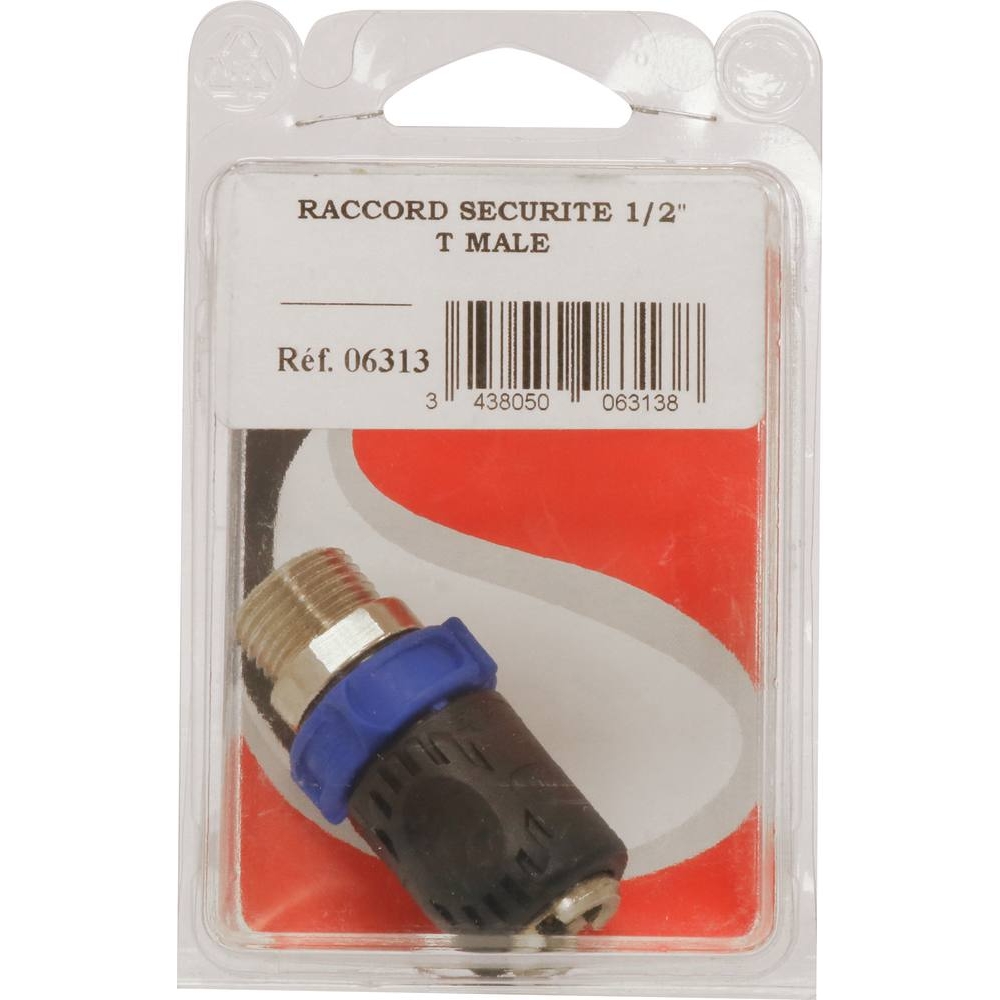 Raccord rapide femelle de sécurité universel filetage mâle 1/2