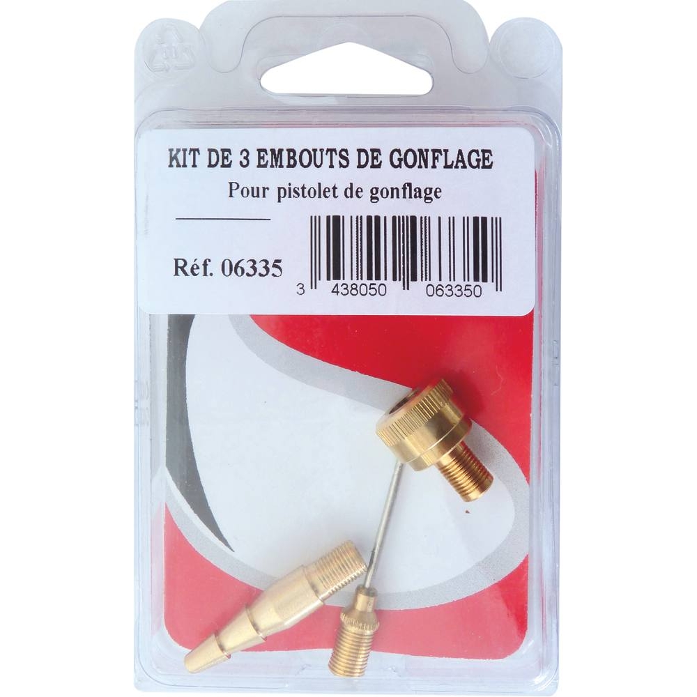 Embout de gonflage en laiton - de 3 pcs STILKER - 06335
