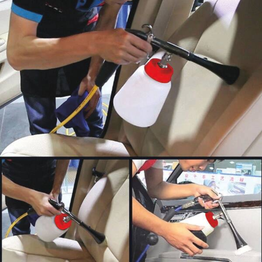 Pistolet de lavage pneumatique tête rotative avec roulement et godet PVC DRAKKAR - 06397