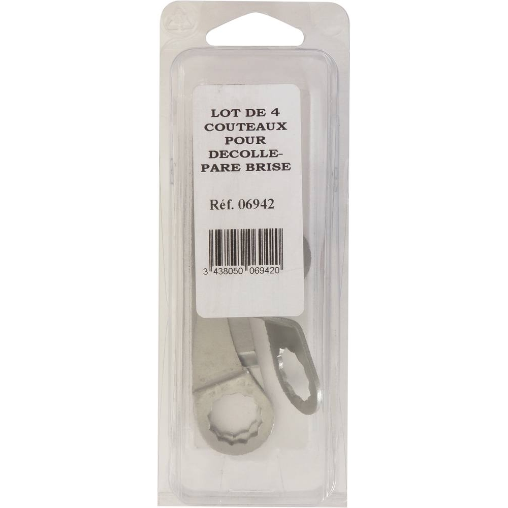 Couteaux pour décolle pare-brise 57/90/30/24mm - lot de 4 pcs DRAKKAR - 06942
