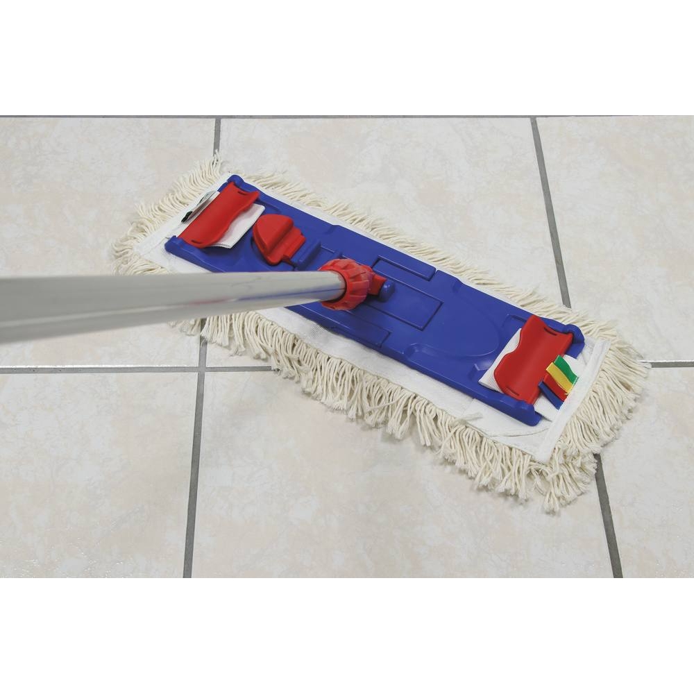 Balai à frange rectangle - support/manche alu/frange - 07335
