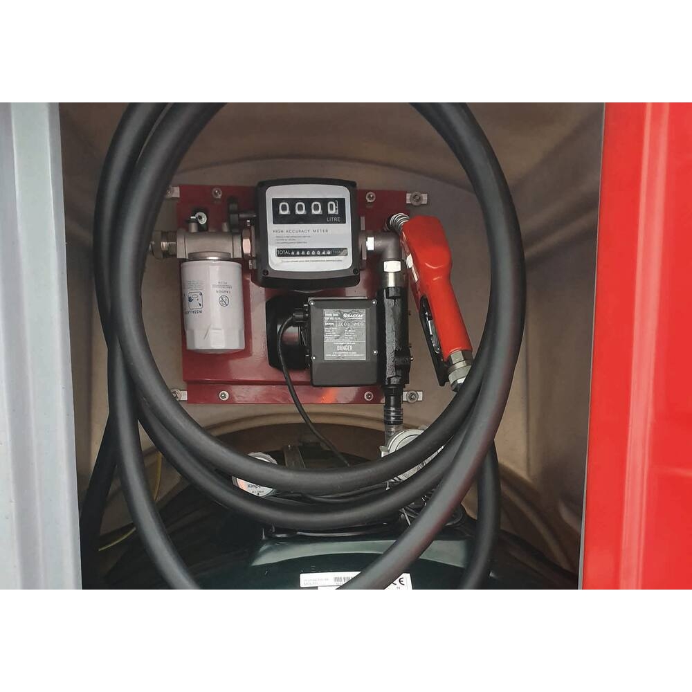 Cuve de stockage gasoil PEHD 5000L DP avec armoire intégrée pour station à gasoil 230V 60 l/min et pistolet automatique/compteur/filtre DRAKKAR - 08006