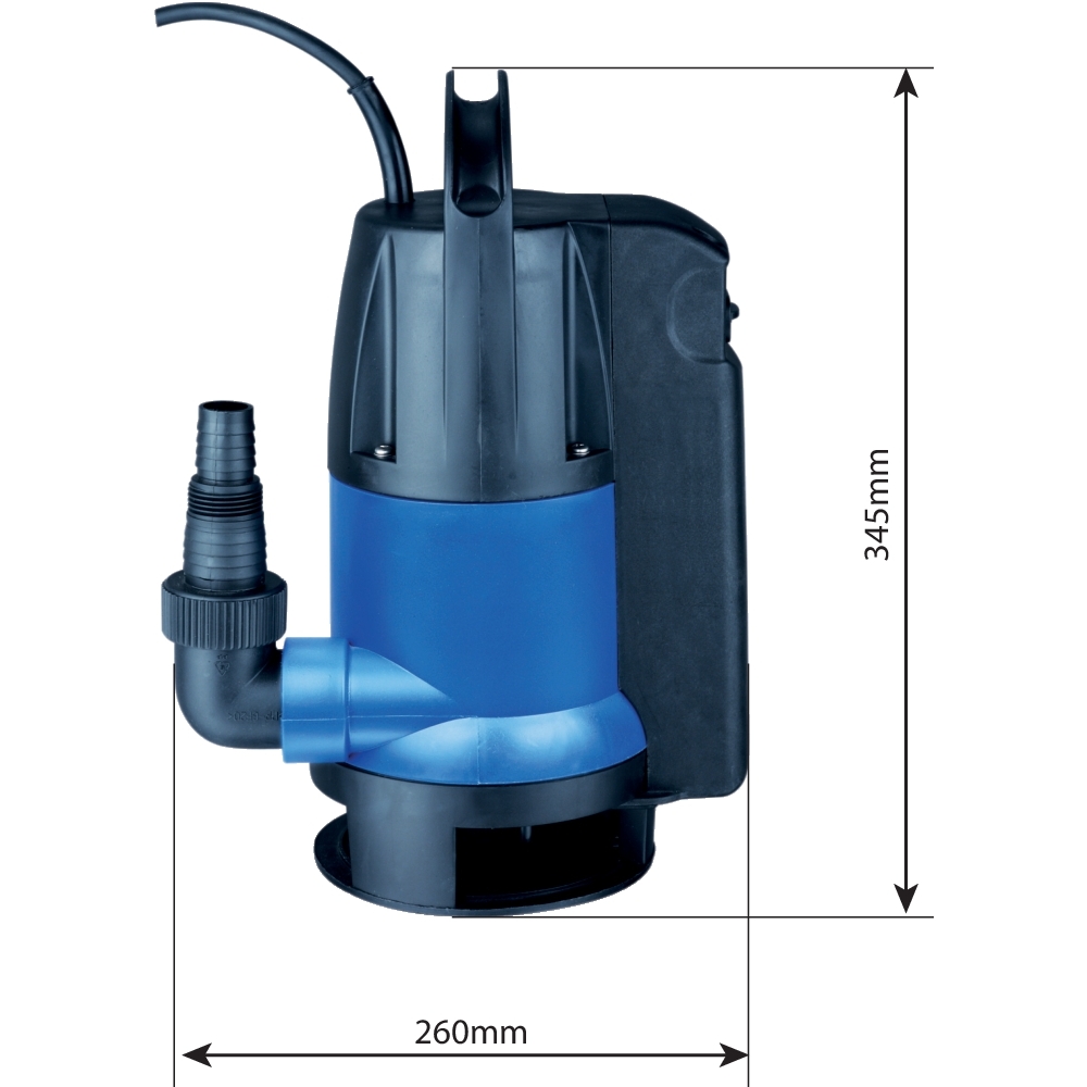 Pompe à eau immergée automatique PVC 230V 550W avec flotteur intégré DRAKKAR - 08140