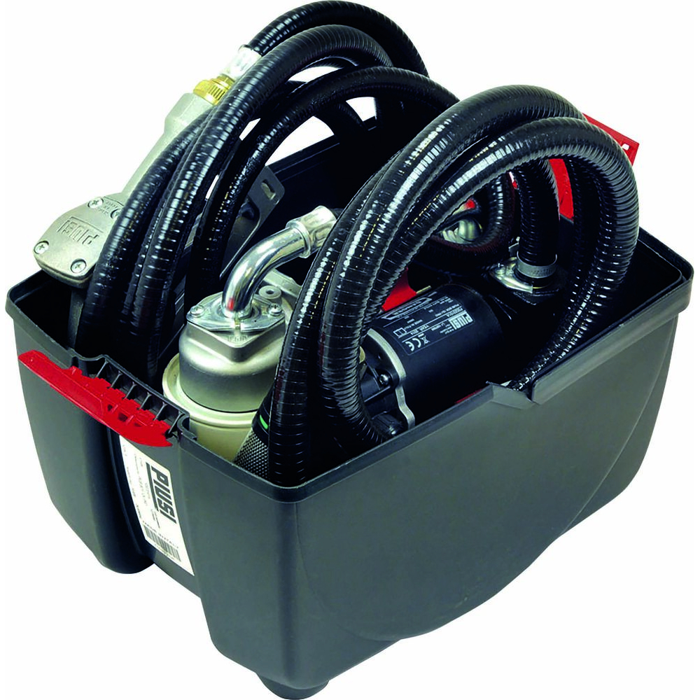 Pompe à gasoil 12V 50 l/min avec tuyau d'aspiration et refoulement - kit en box PVC PIUSI - 08310
