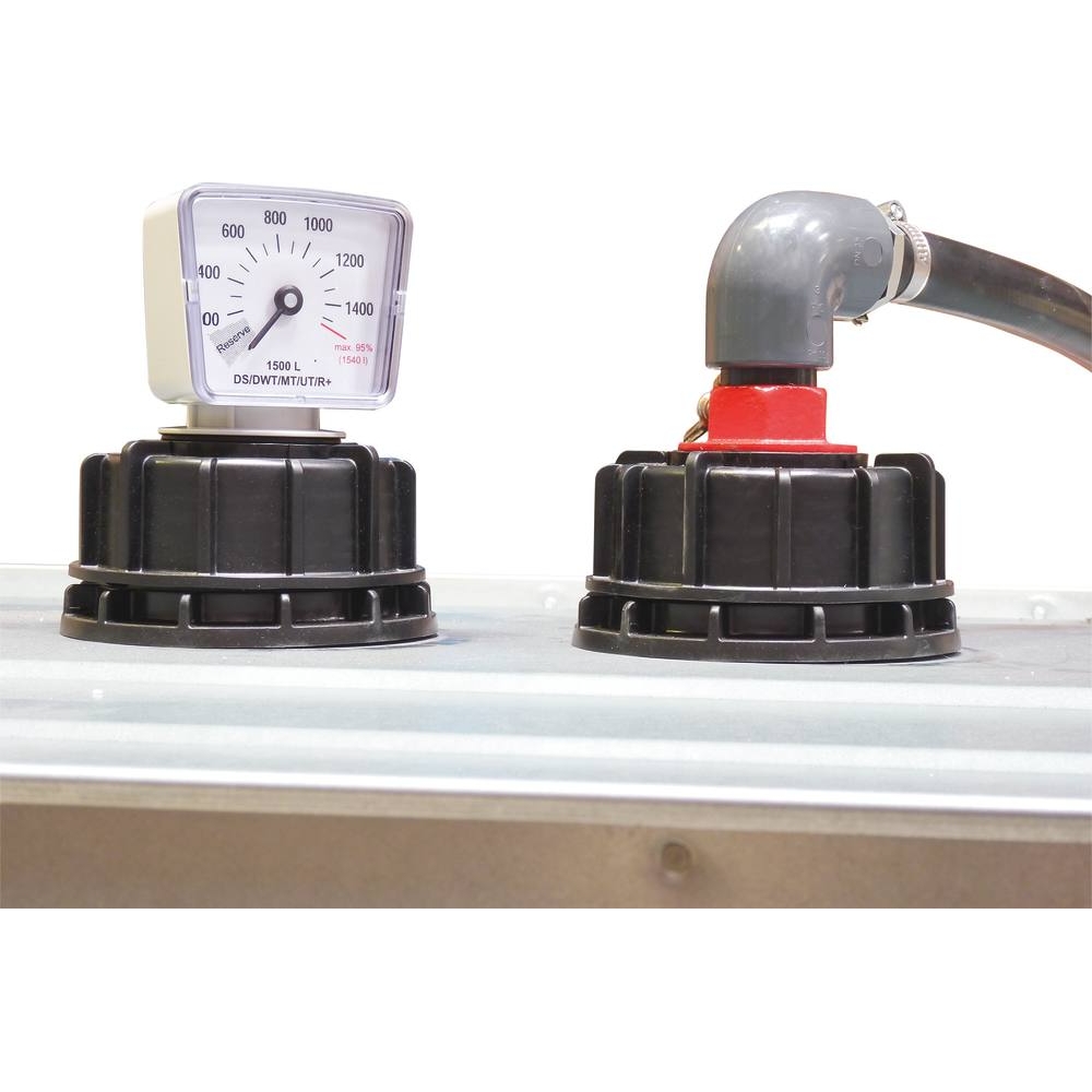 Cuve de stockage gasoil galvanisée 1500L double paroi avec station à gasoil 230V 56 l/min et pistolet automatique/compteur/filtre PIUSI - 08337