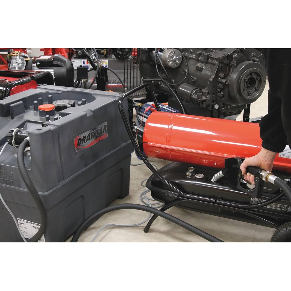 Cuve de ravitaillement gasoil PE 200L avec kit pompe à gasoil 12V 45 l/min et pistolet automatique DRAKKAR - 08373