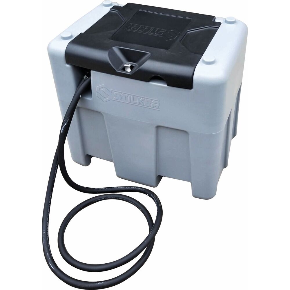 Cuve de ravitaillement gasoil PE 220L avec kit pompe à gasoil 12V 40 l/min et pistolet automatique/capot STILKER - 08600
