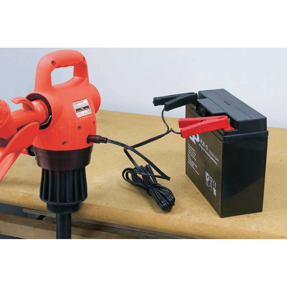 Pompe à gasoil 12/230V 18 l/min avec canne télescopique pour fût - en kit STILKER - 08632
