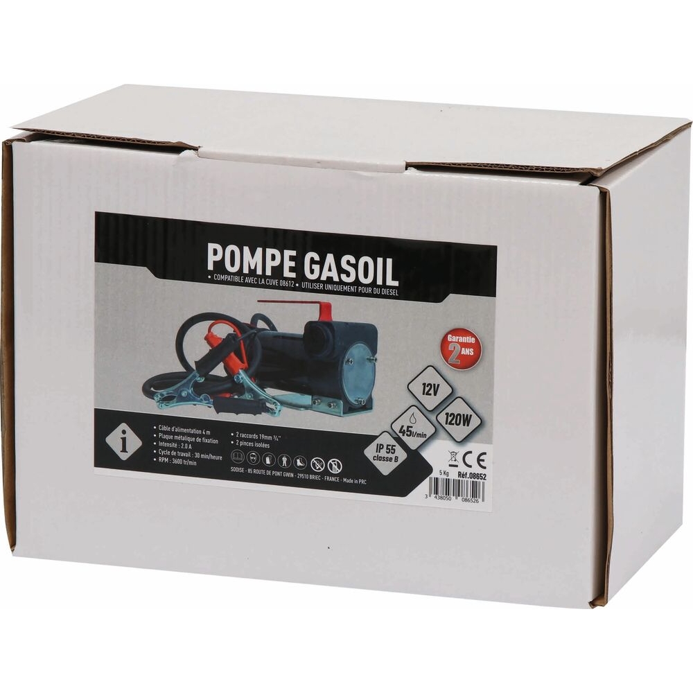 Pompe à gasoil 12V 45 l/min - 08652