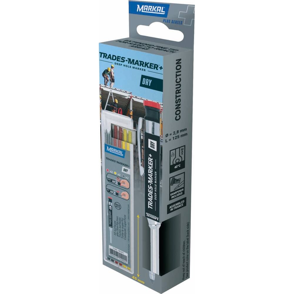 Crayon métallique porte mine automatique avec 6 mines MARKAL - 08798