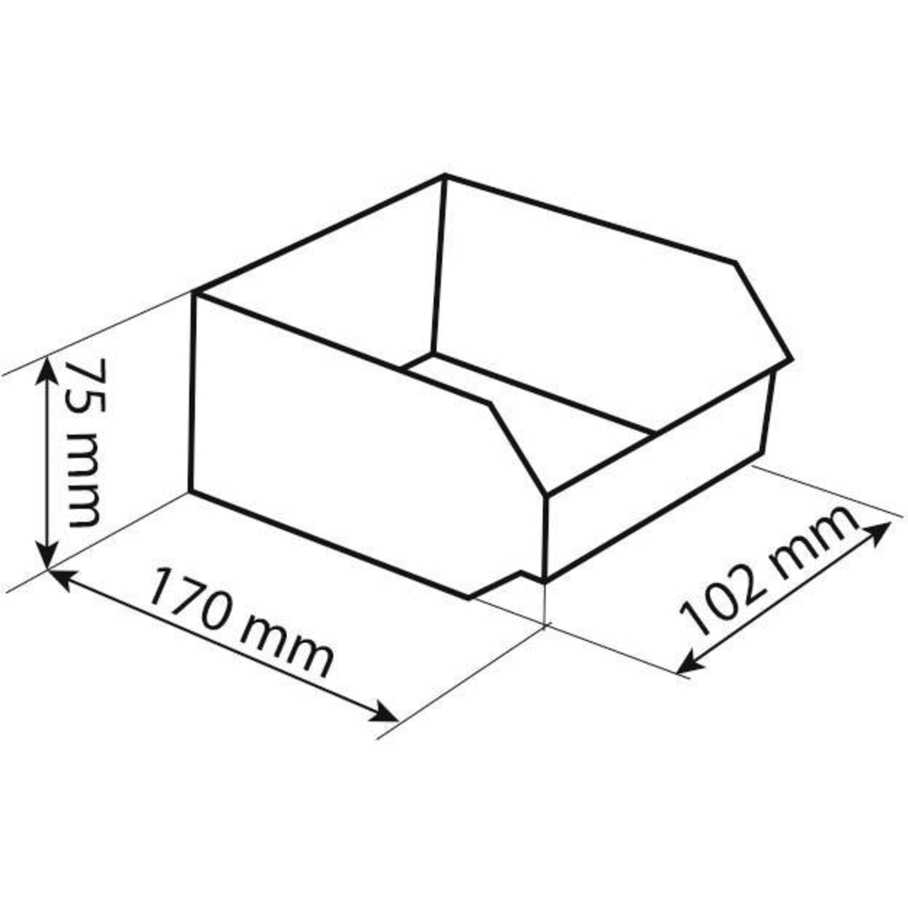 Module de rangement 6 boîtes à bec 102x170x75mm avec vitre transparente TAYG - 09005