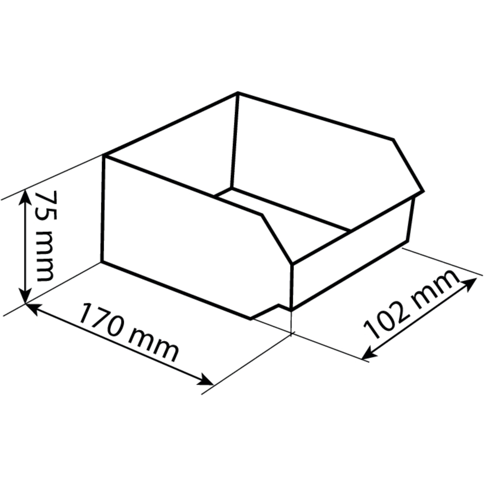 Module de rangement 6 boîtes à bec 102x170x75mm avec vitre transparente TAYG - 09005