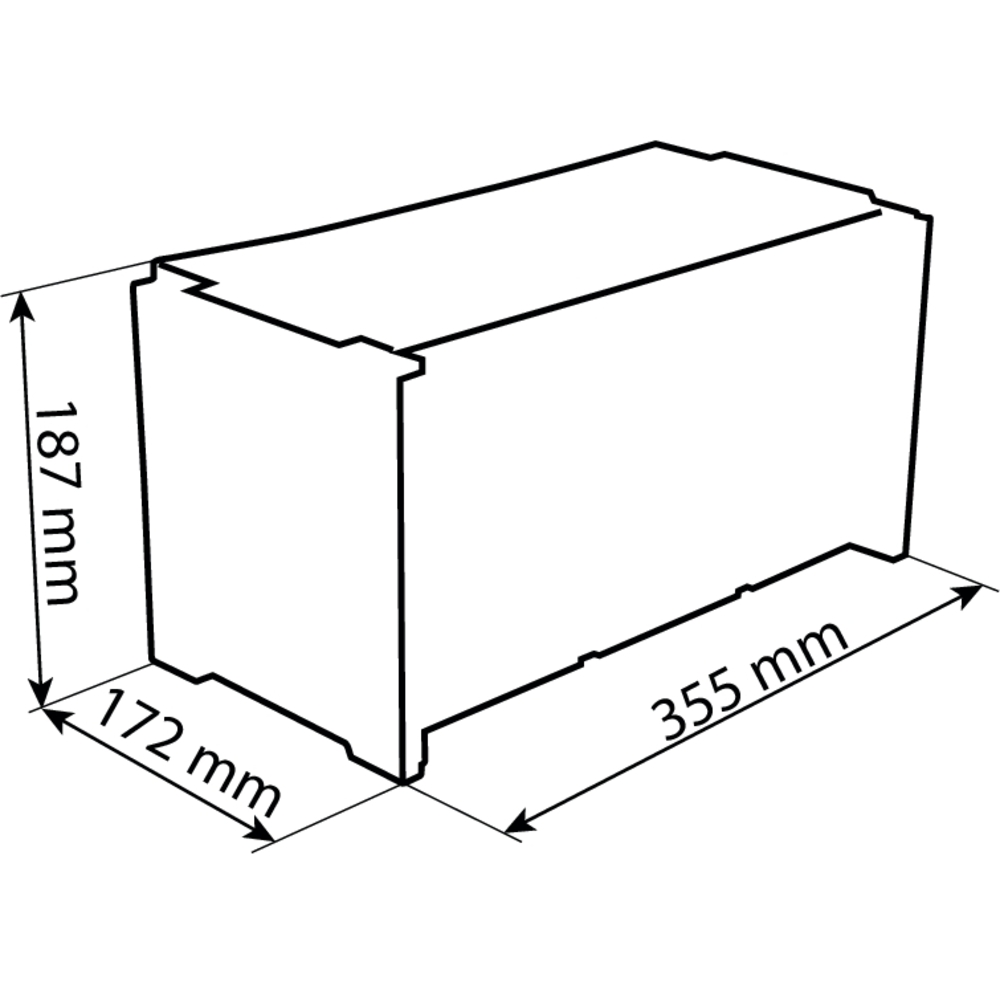 Module de rangement 6 boîtes à bec 102x170x75mm avec vitre transparente TAYG - 09005