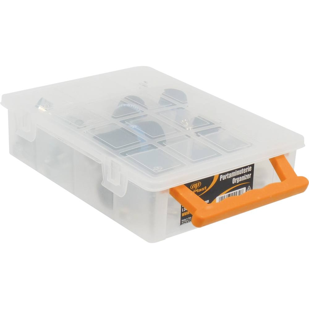 Boîte de rangement 9 cases avec poignée 242x188x60mm - 09024