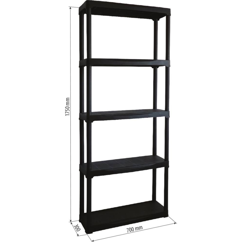 Etagère PVC 5 tablettes 1750x700x300mm max 100kg STILKER - 09065