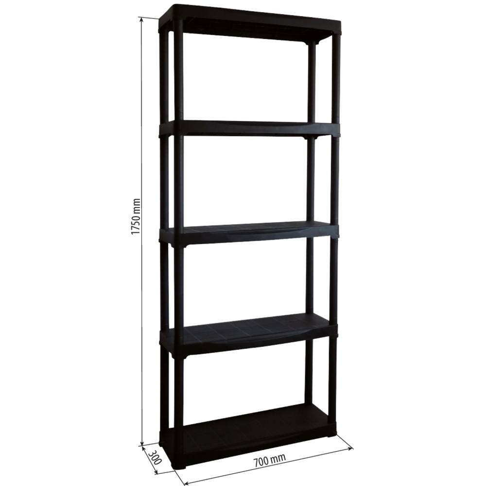 Etagère PVC 5 tablettes 1750x700x300mm max 100kg STILKER - 09065