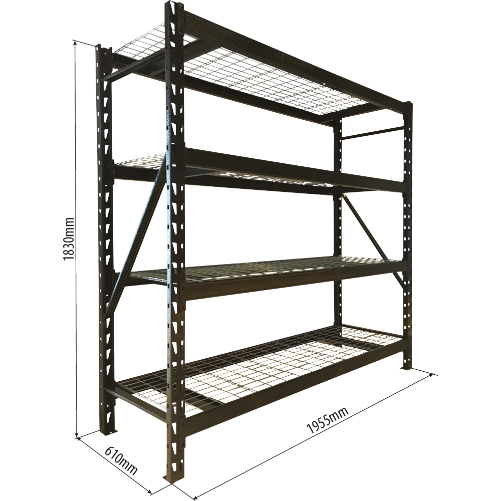 Etagère/rayonnage d'atelier 4 tablettes 1830x1955x610mm max 2,4T DRAKKAR - 09076
