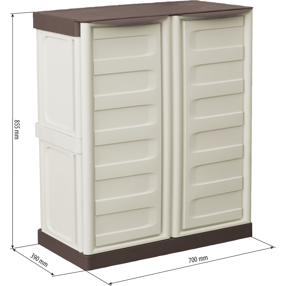 Armoire PVC 2 portes et 1 étagère 700x390x855mm - 09084