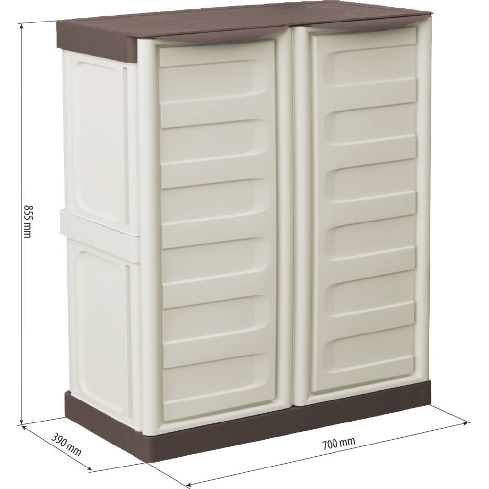 Armoire PVC 2 portes et 1 étagère 700x390x855mm - 09084
