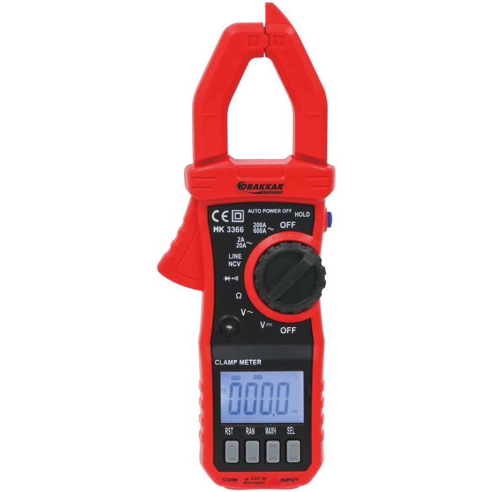 Pince ampèremétrique Cat III AC 600A - trousse DRAKKAR - 09097