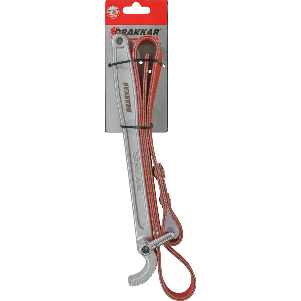 Clé à filtre à sangle en cuir 220mm max - carte DRAKKAR TOOLS - 09179
