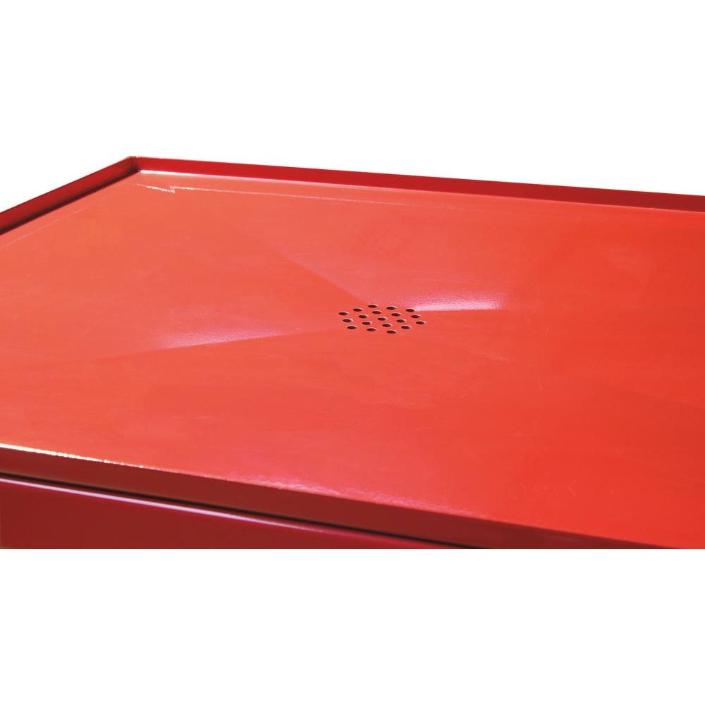 Etabli métallique mobile avec tiroirs et plateau collecteur pour huile 1200x640mm DRAKKAR - 09276